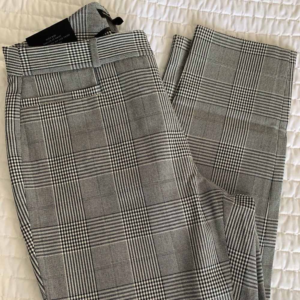 Banana Republic Sloan Curvy Slim Ankle Plaid Sz 8